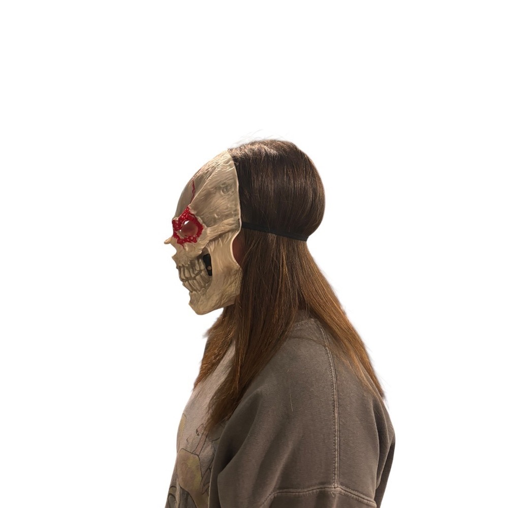 Halloween sinister jester Skull Mask Bloody Eye Skeleton Horror - Picture 3 of 3